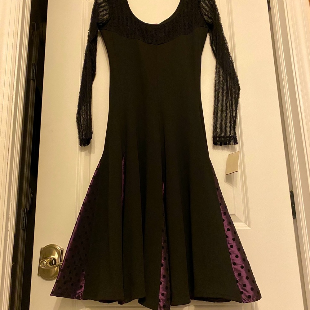 Save The Queen Black Flare Dress